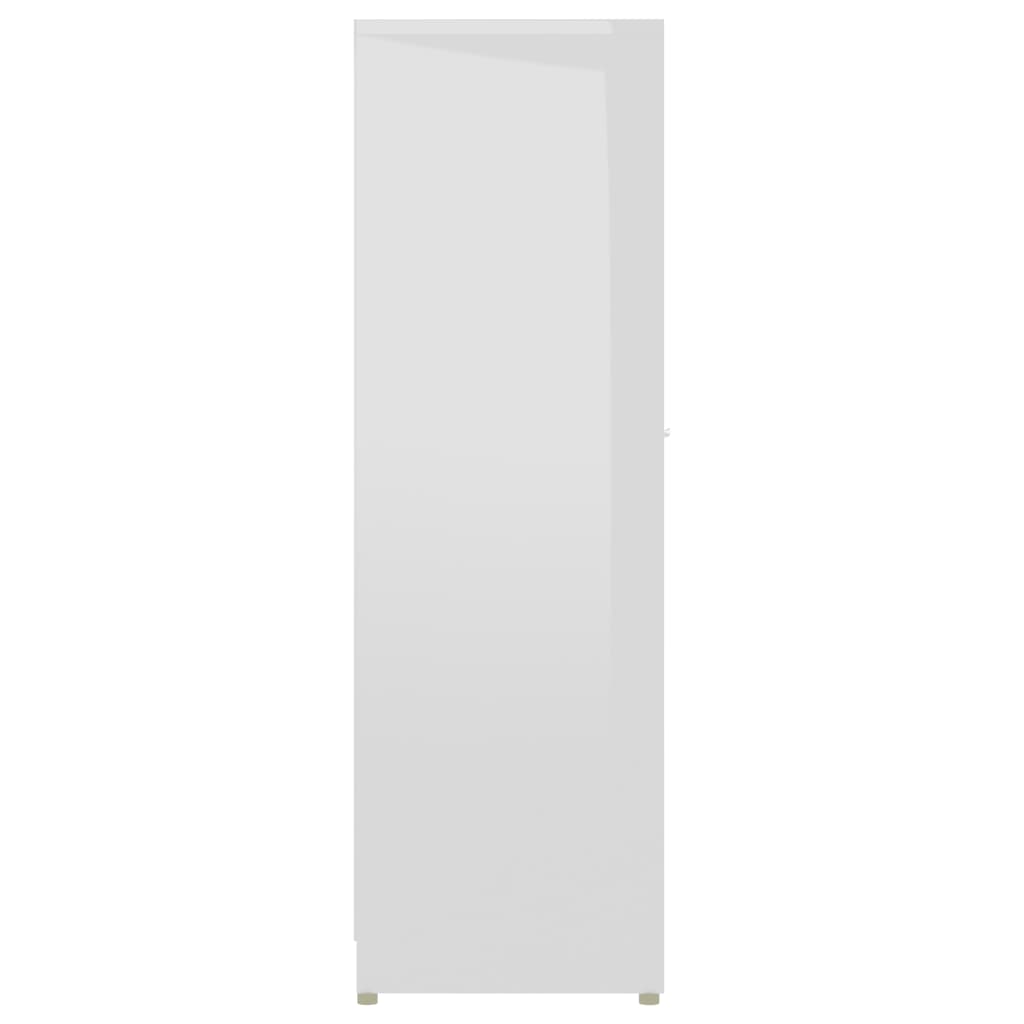 vidaXL magasfényű fehér szerelt fa fürdőszobaszekrény 30 x 30 x 95 cm