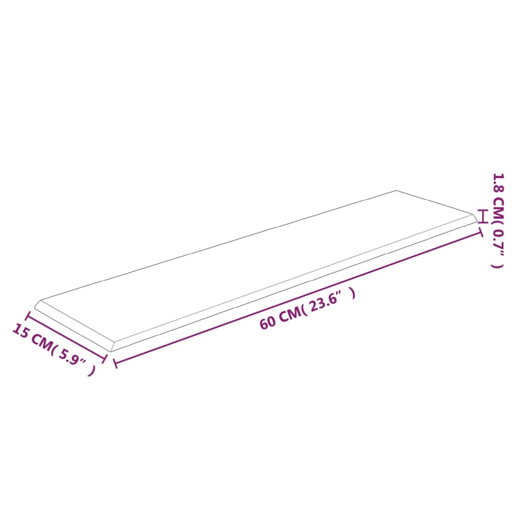 vidaXL 12 db fekete bársony fali panel 60 x 15 cm 1,08 m²