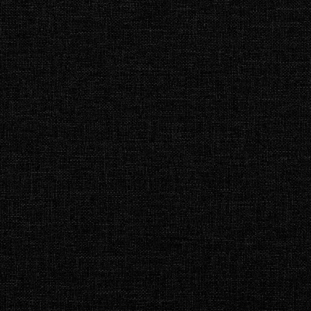 vidaXL fekete szövet kanapéágy matraccal 90 x 200 cm