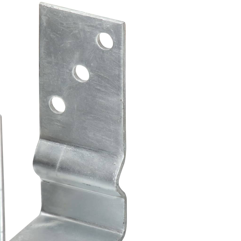 vidaXL 6 db ezüstszínű horganyzott acél kerítéshorgony 14 x 6 x 15 cm