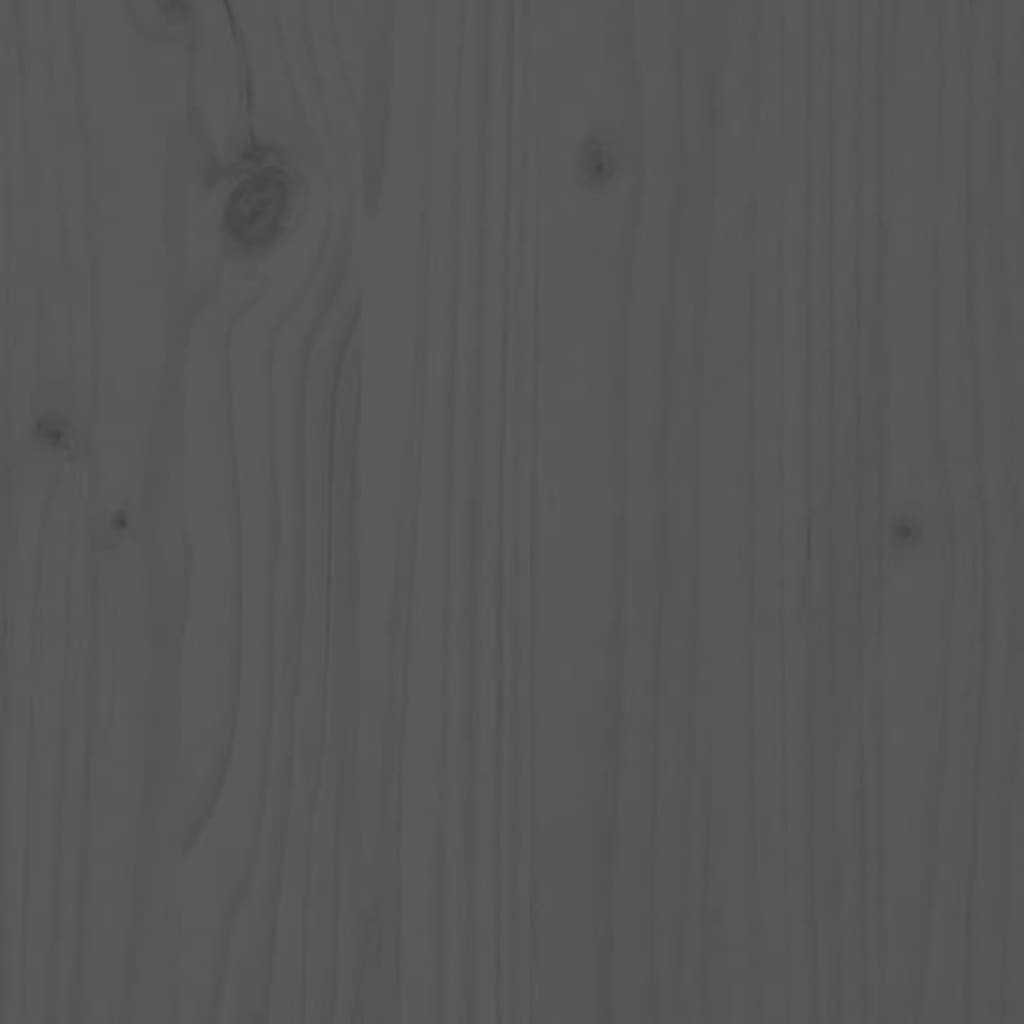vidaXL szürke tömör fenyőfa könyvszekrény/térelválasztó 60x30x199,5 cm