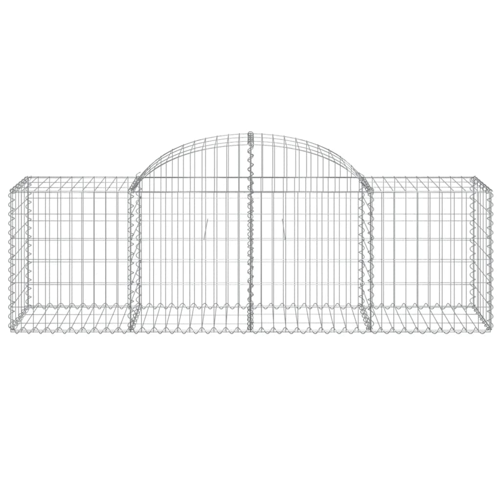 vidaXL 8 db íves horganyzott vas gabion kosár 200x50x60/80 cm