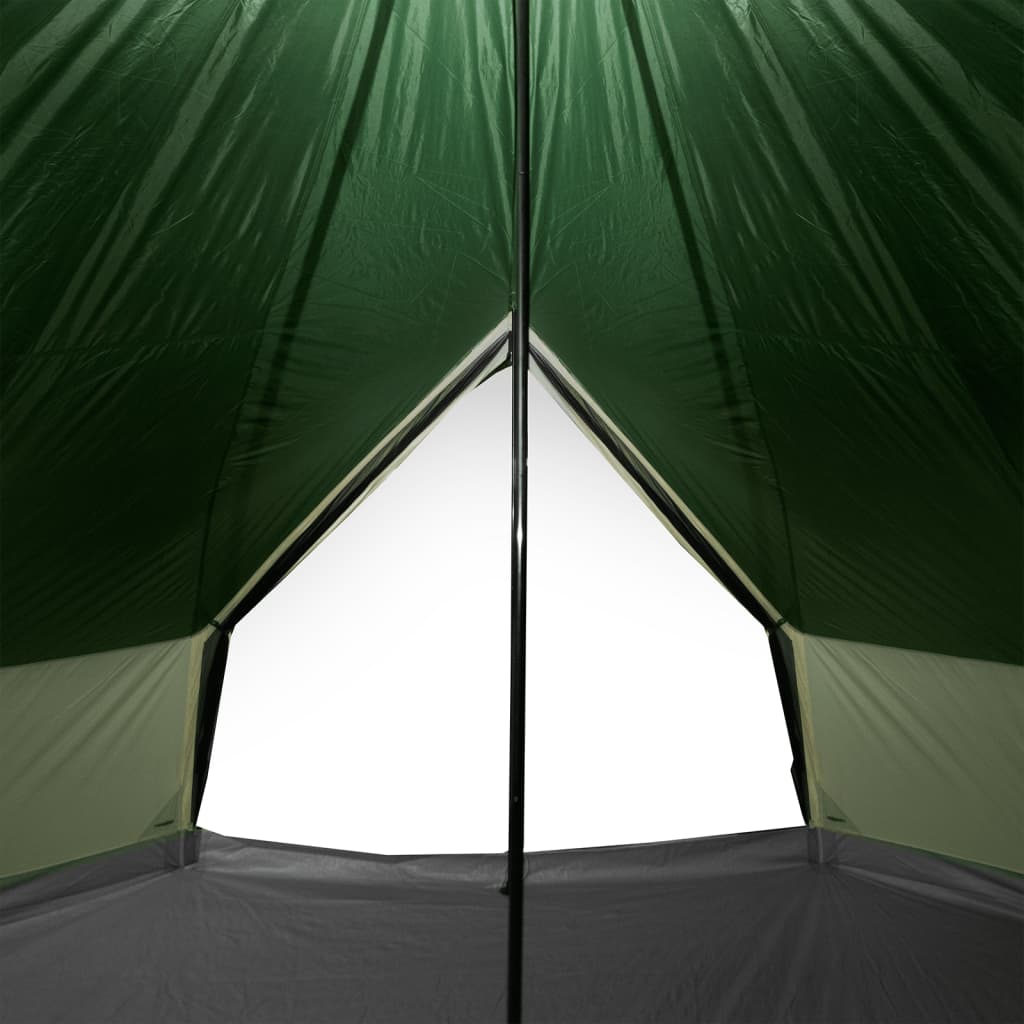 vidaXL 12 személyes zöld vízálló tipi családi sátor