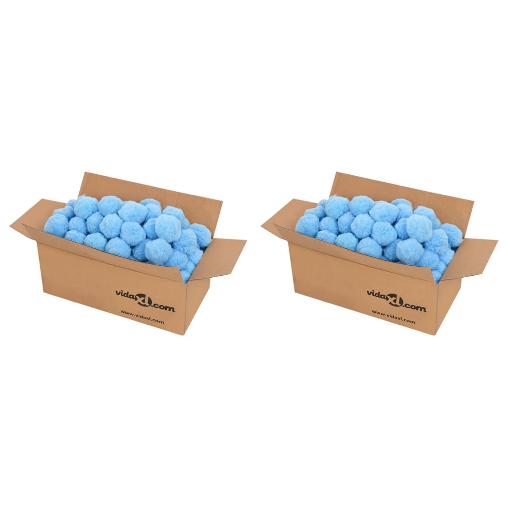 vidaXL kék polietilén antibakteriális medenceszűrő golyók 1400 g