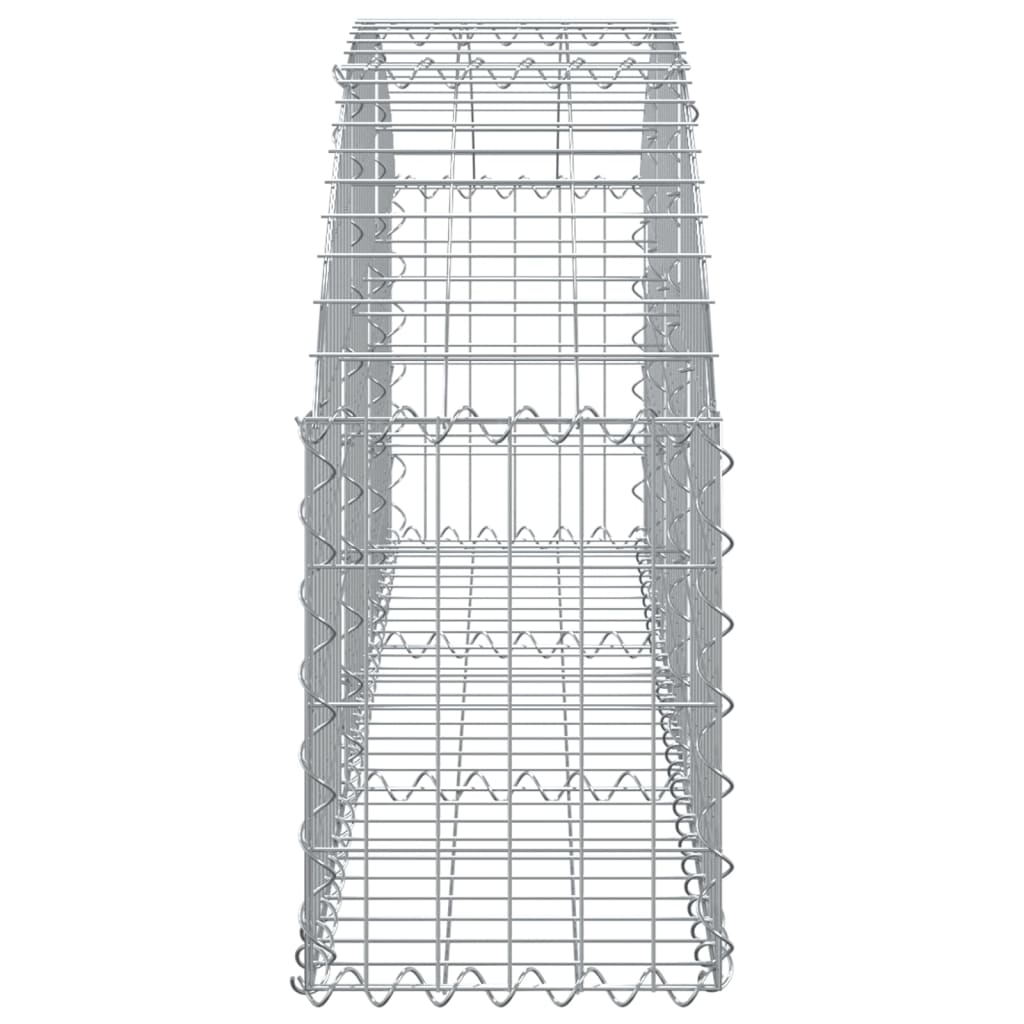 vidaXL íves horganyzott vas gabion kosár 150x30x40/60 cm