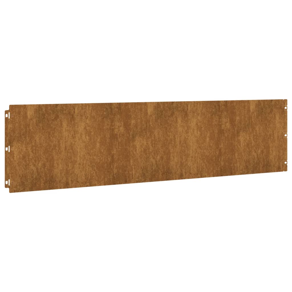 vidaXL 10 db rugalmas corten acél gyepszegély 25 x 103 cm