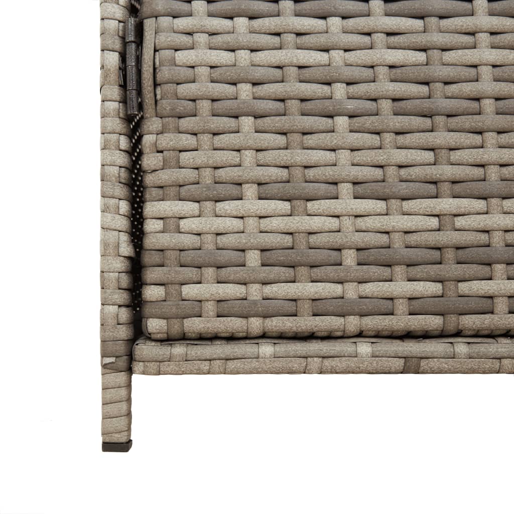 vidaXL szürke polyrattan kerti tárolószekrény 83x45x76 cm