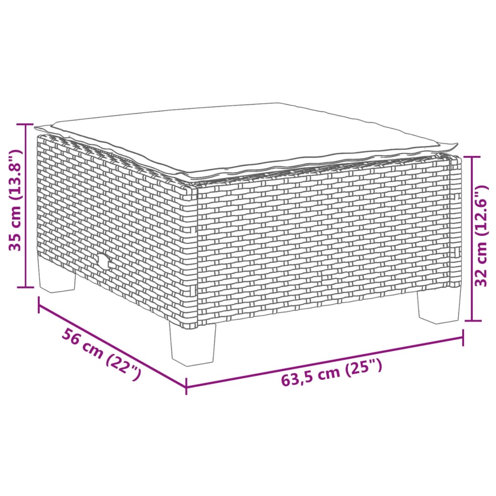 vidaXL 6 részes szürke polyrattan kerti ülőgarnitúra párnákkal