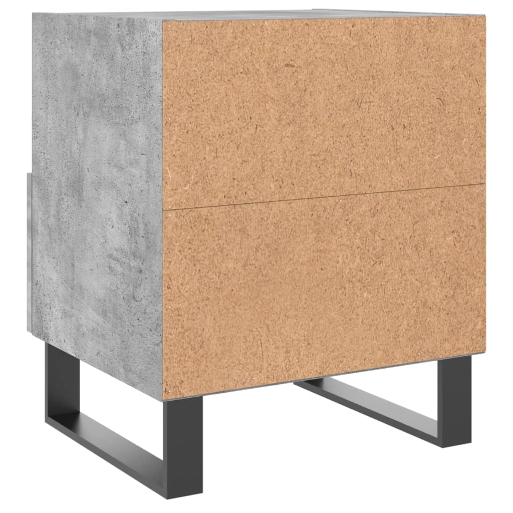 vidaXL 2 db betonszürke szerelt fa éjjeliszekrény 40 x 35 x 47,5 cm