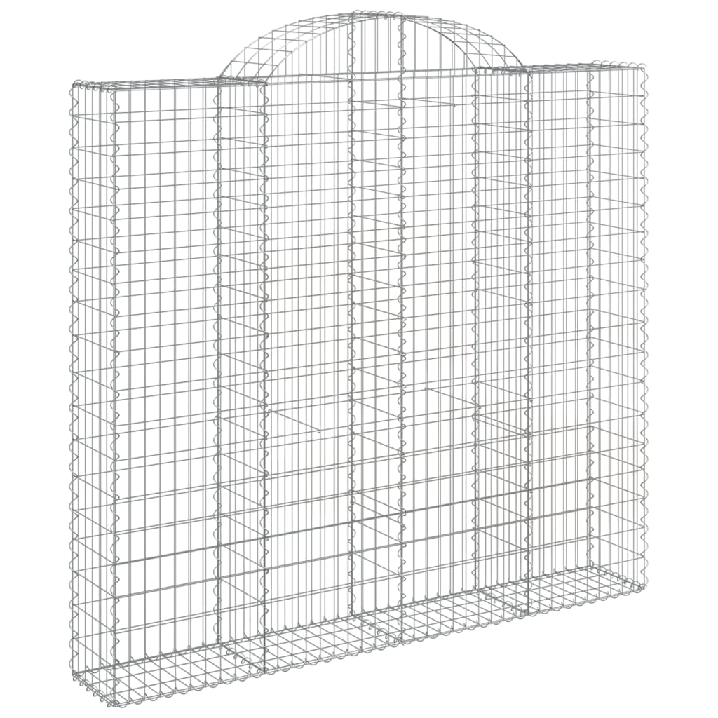 vidaXL 13 db íves horganyzott vas gabion kosár 200x50x180/200 cm