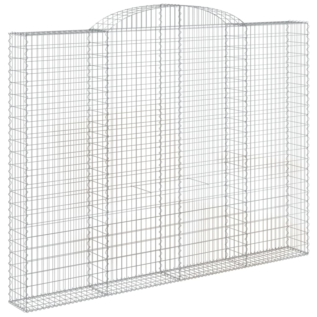 vidaXL 5 db íves horganyzott vas gabion kosár 300x30x220/240 cm