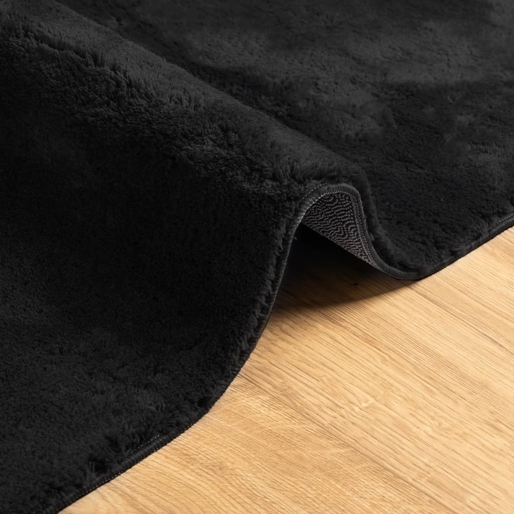 vidaXL HUARTE fekete rövid szálú puha és mosható szőnyeg 120 x 170 cm