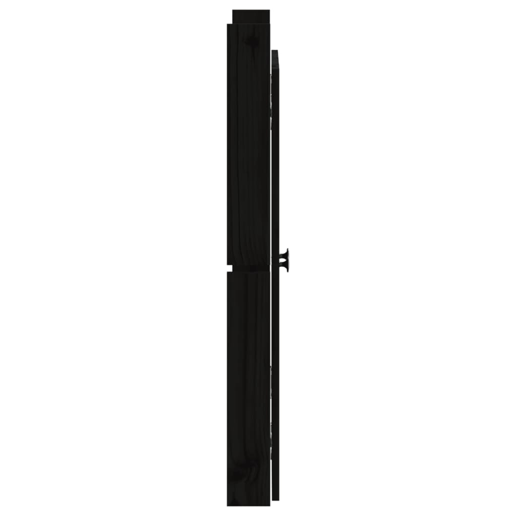 vidaXL 2 db fekete tömör fenyőfa kültéri konyhaszekrény ajtó 50x9x82cm