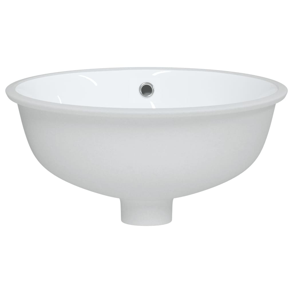 vidaXL fehér ovális kerámia fürdőszobai mosdókagyló 37x31x17,5 cm