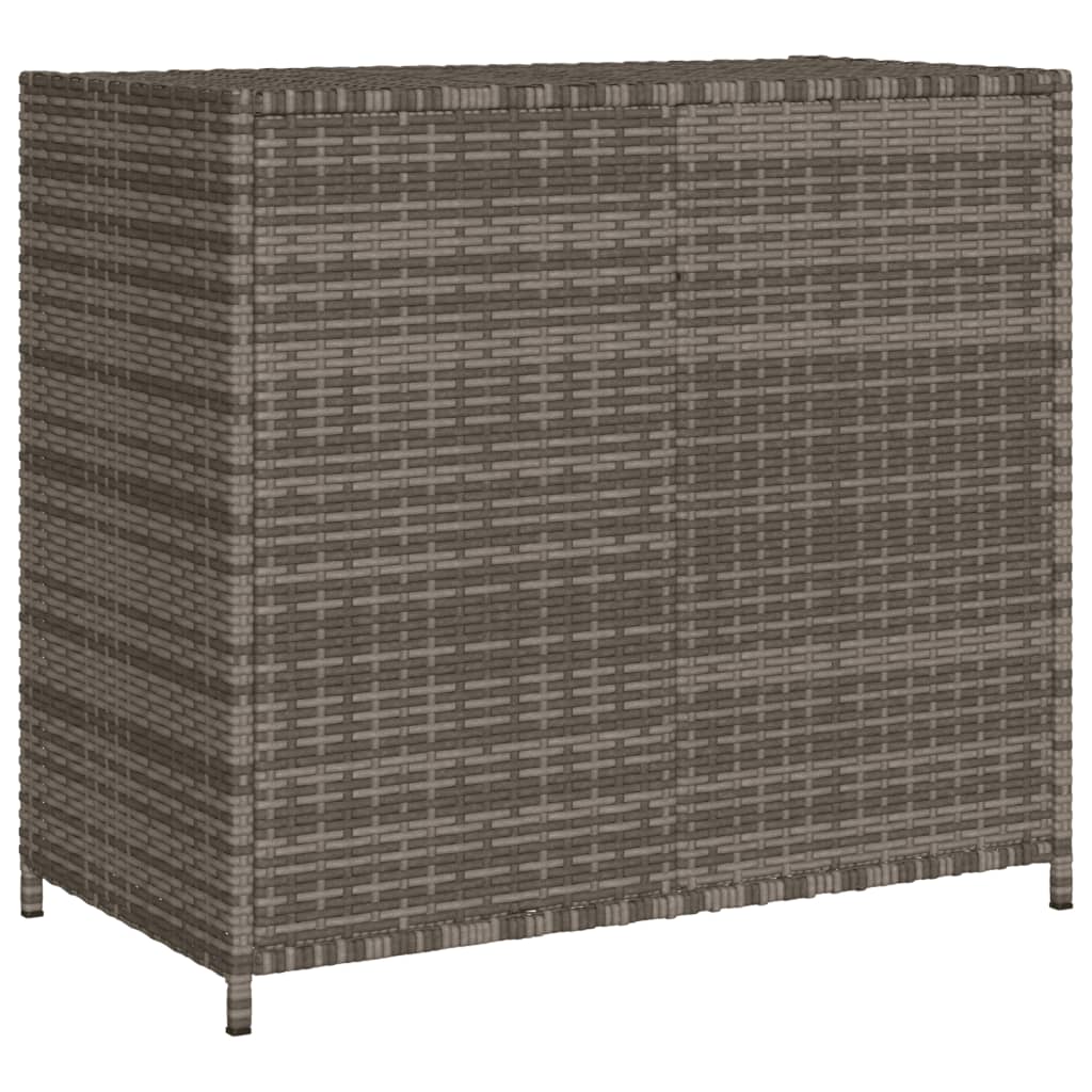 vidaXL szürke polyrattan kerti tárolószekrény 83x45x76 cm