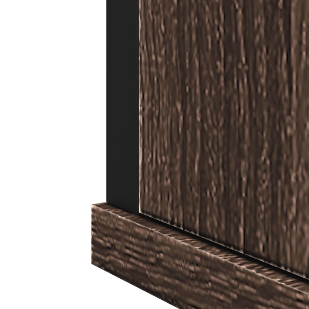 vidaXL barna tölgy színű szerelt fa tükrös szekrény 40x12x60 cm