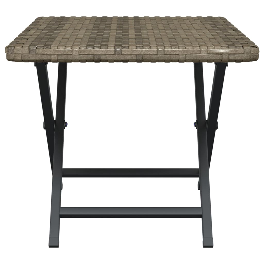 vidaXL szürke összecsukható polyrattan asztal 45x35x32 cm