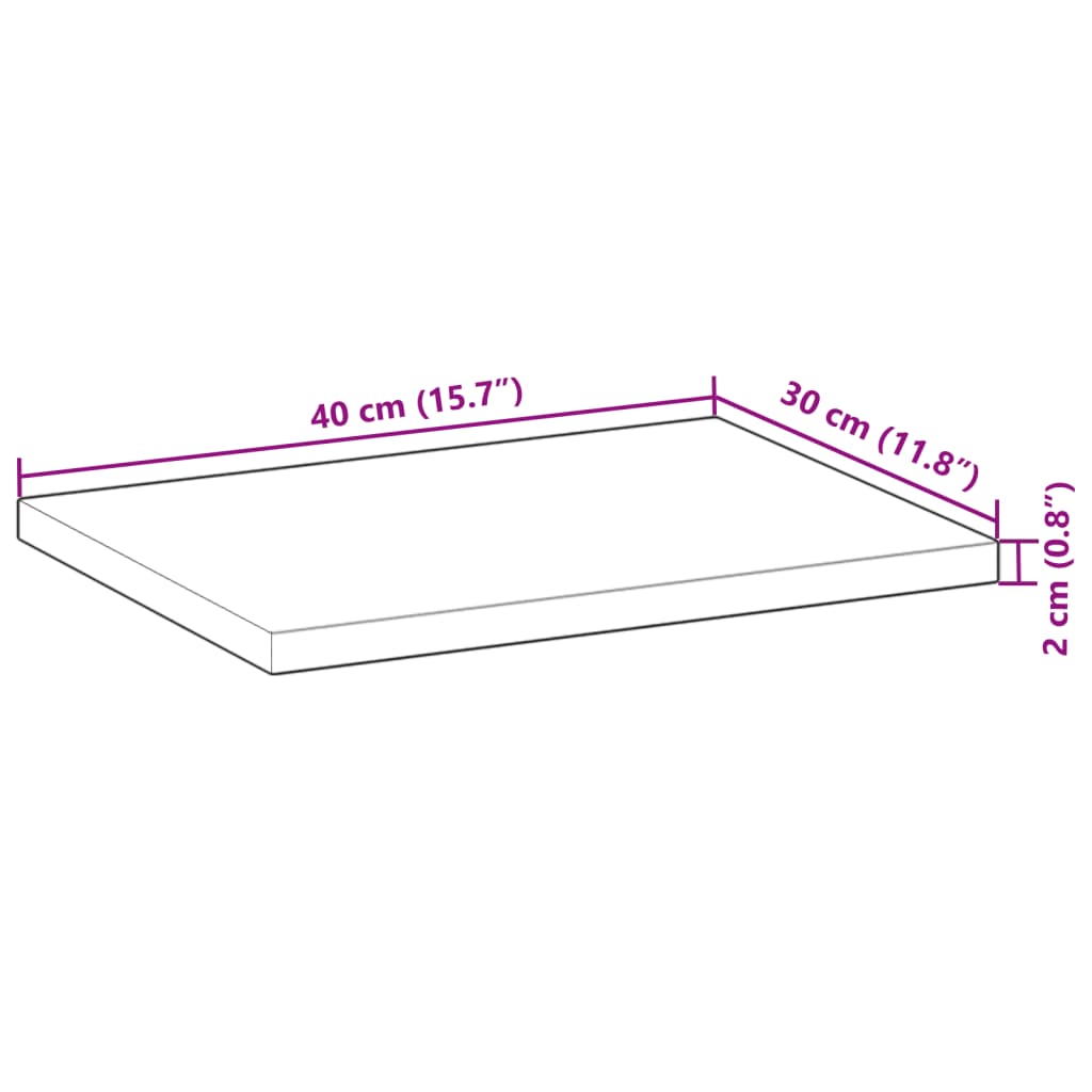 vidaXL 3 db olajbevonatú tömör akácfa függőpolc 40 x 30 x 2 cm