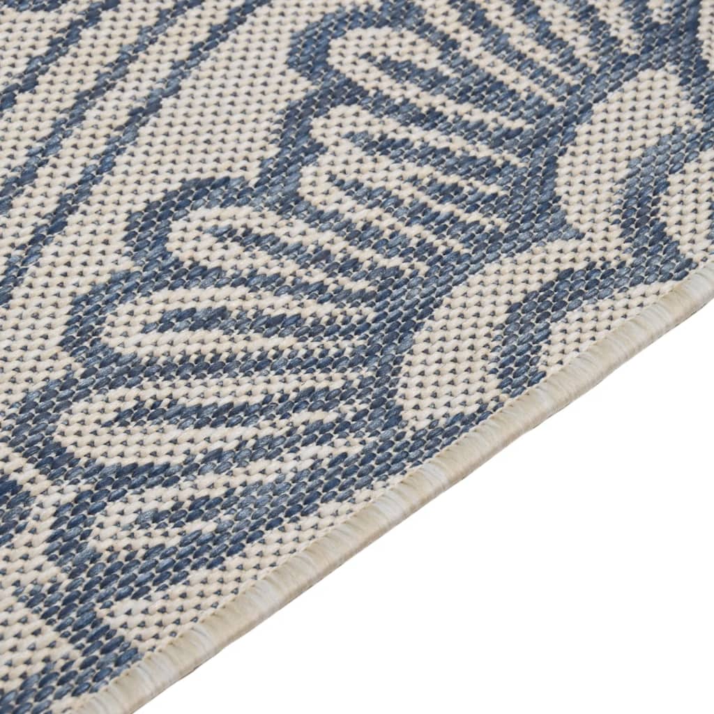 vidaXL kék mintás lapos szövésű kültéri szőnyeg 200 x 280 cm