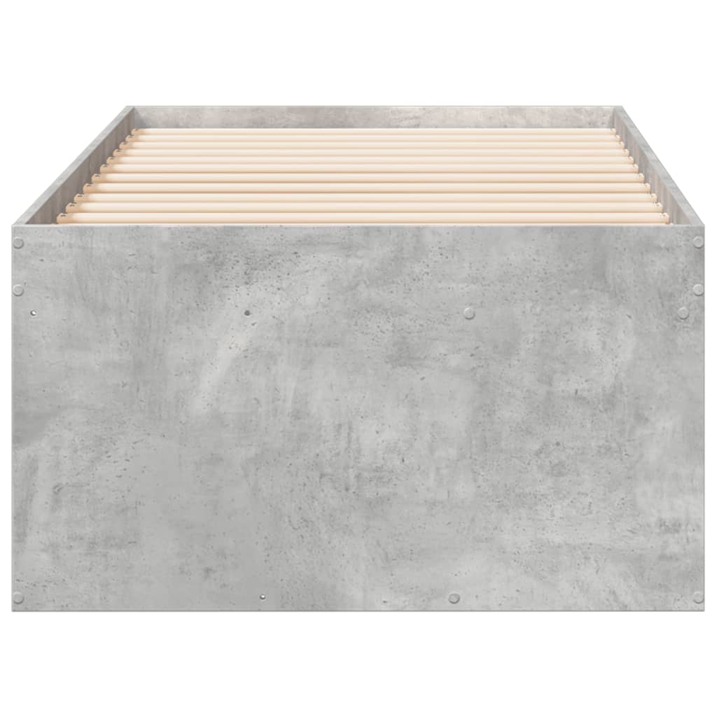 vidaXL betonszürke szerelt fa kanapéágy fiókokkal 100 x 200 cm