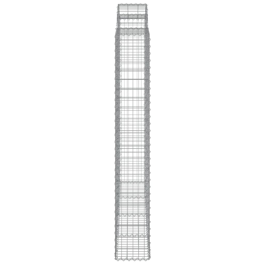 vidaXL 3 db íves horganyzott vas gabion kosár 200 x 30 x 200/220 cm