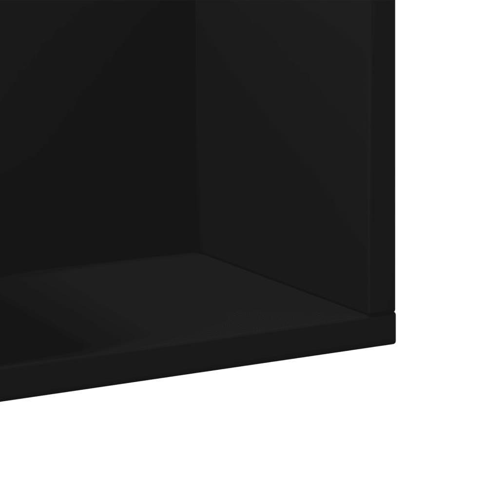 vidaXL 2 db fekete szerelt fa faliszekrény 99x18x16,5 cm