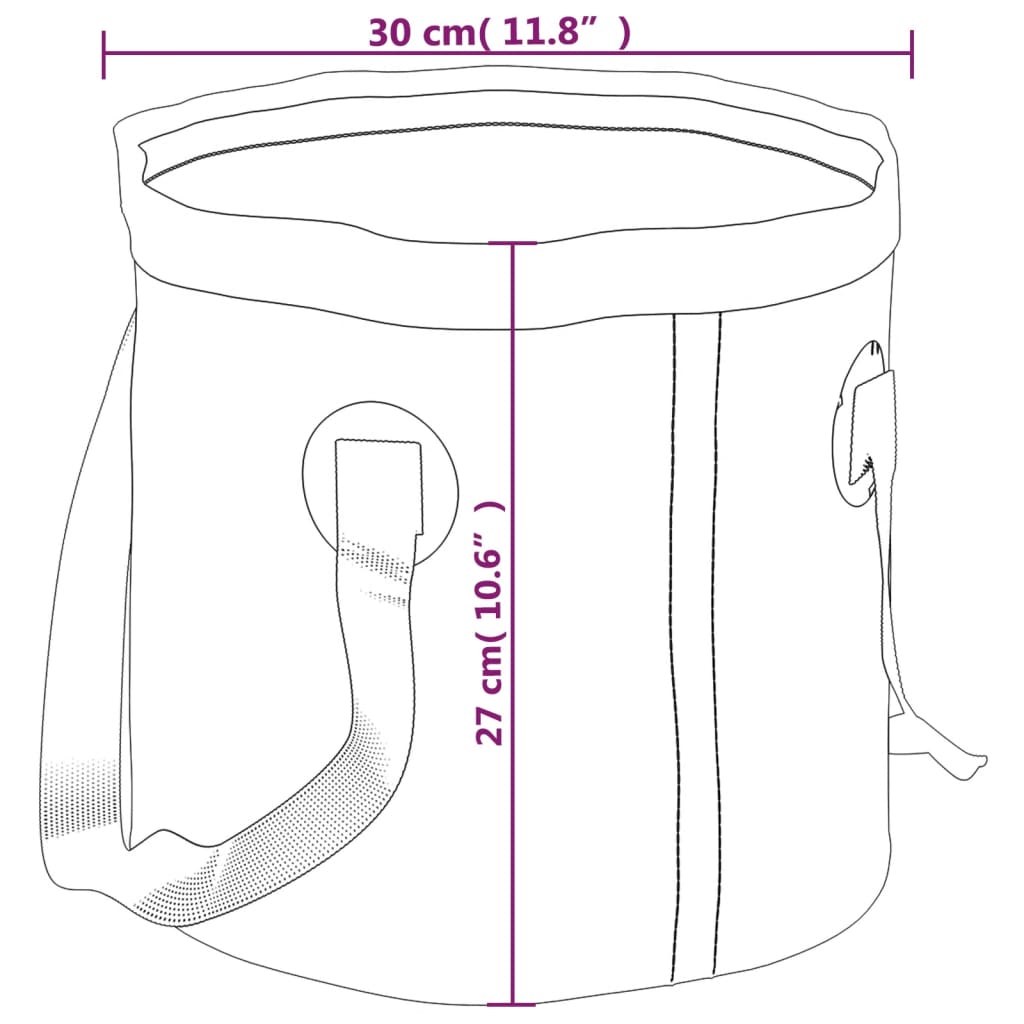 vidaXL 2 db kék összecsukható PVC vödör 20 L