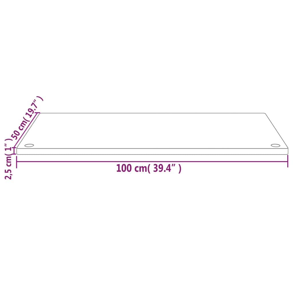 vidaXL tömör fenyőfa asztallap 100 x 50 x 2,5 cm