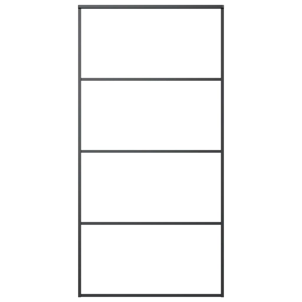 vidaXL ESG üveg-alumínium tolóajtó fémszerelvény-szettel 102,5x205 cm