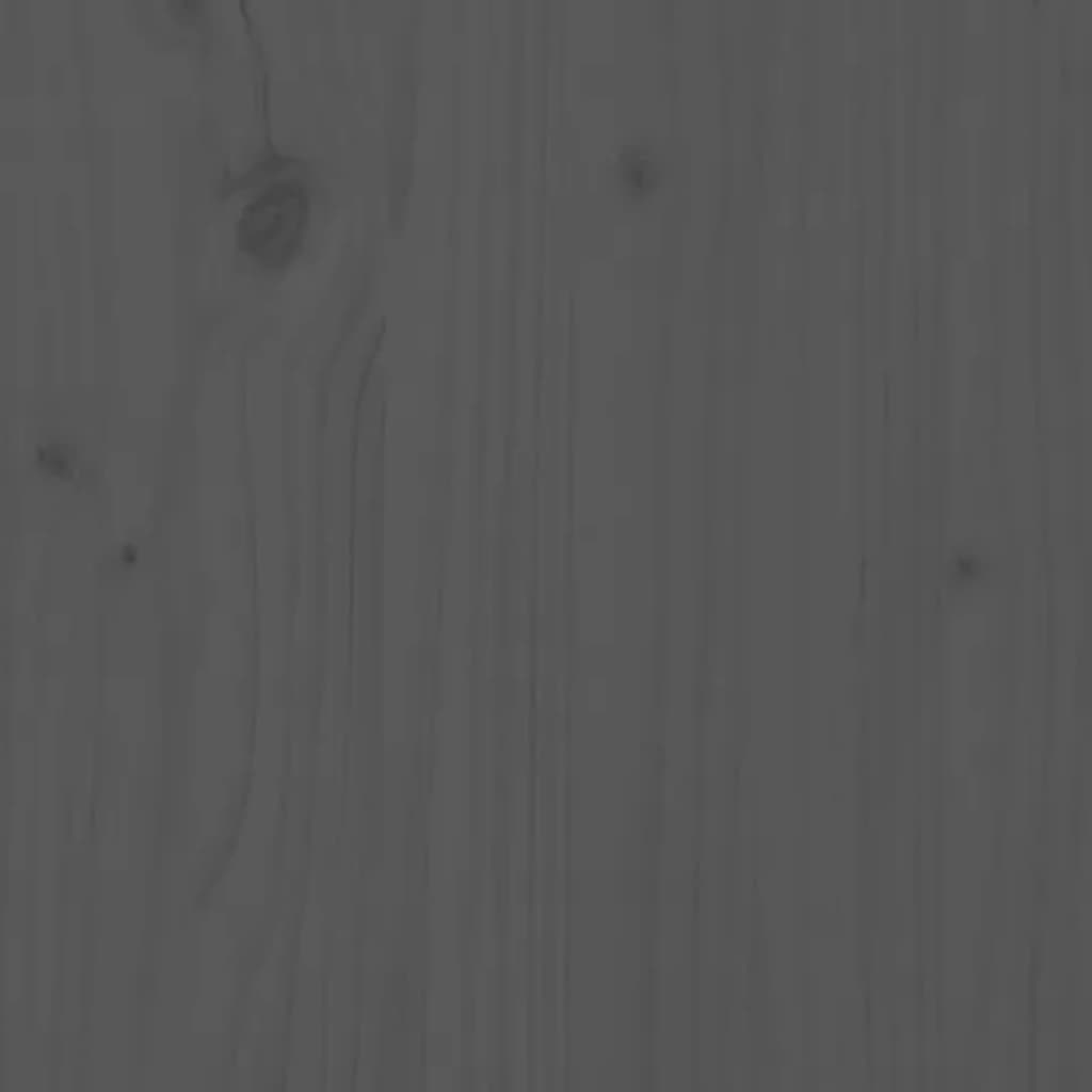 vidaXL szürke tömör fenyőfa fali fejtámla 95,5x3x110 cm