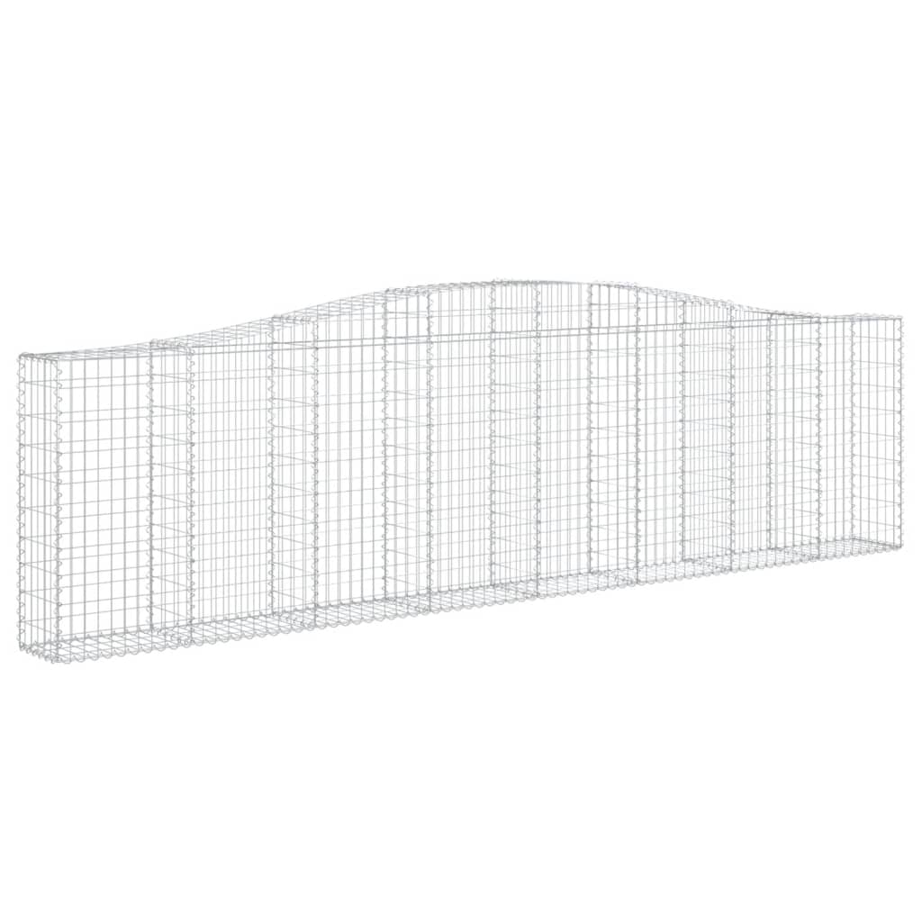 vidaXL 25 db íves horganyzott vas gabion kosár 400x30x100/120 cm