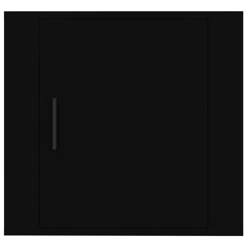 vidaXL 2 db fekete falra szerelhető éjjeliszekrény 50 x 30 x 47 cm