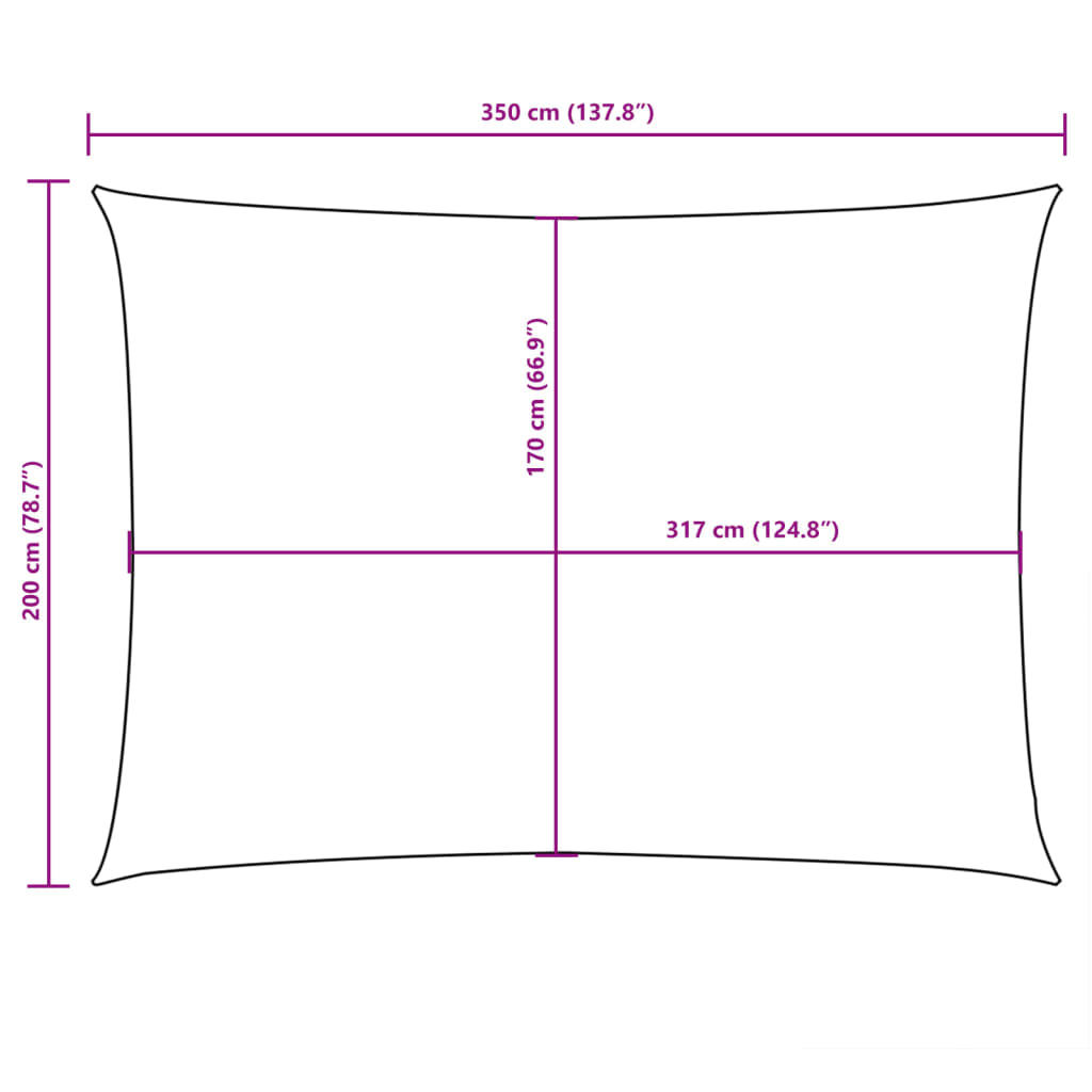 vidaXL barna téglalap alakú oxford-szövet napvitorla 2 x 3,5 m