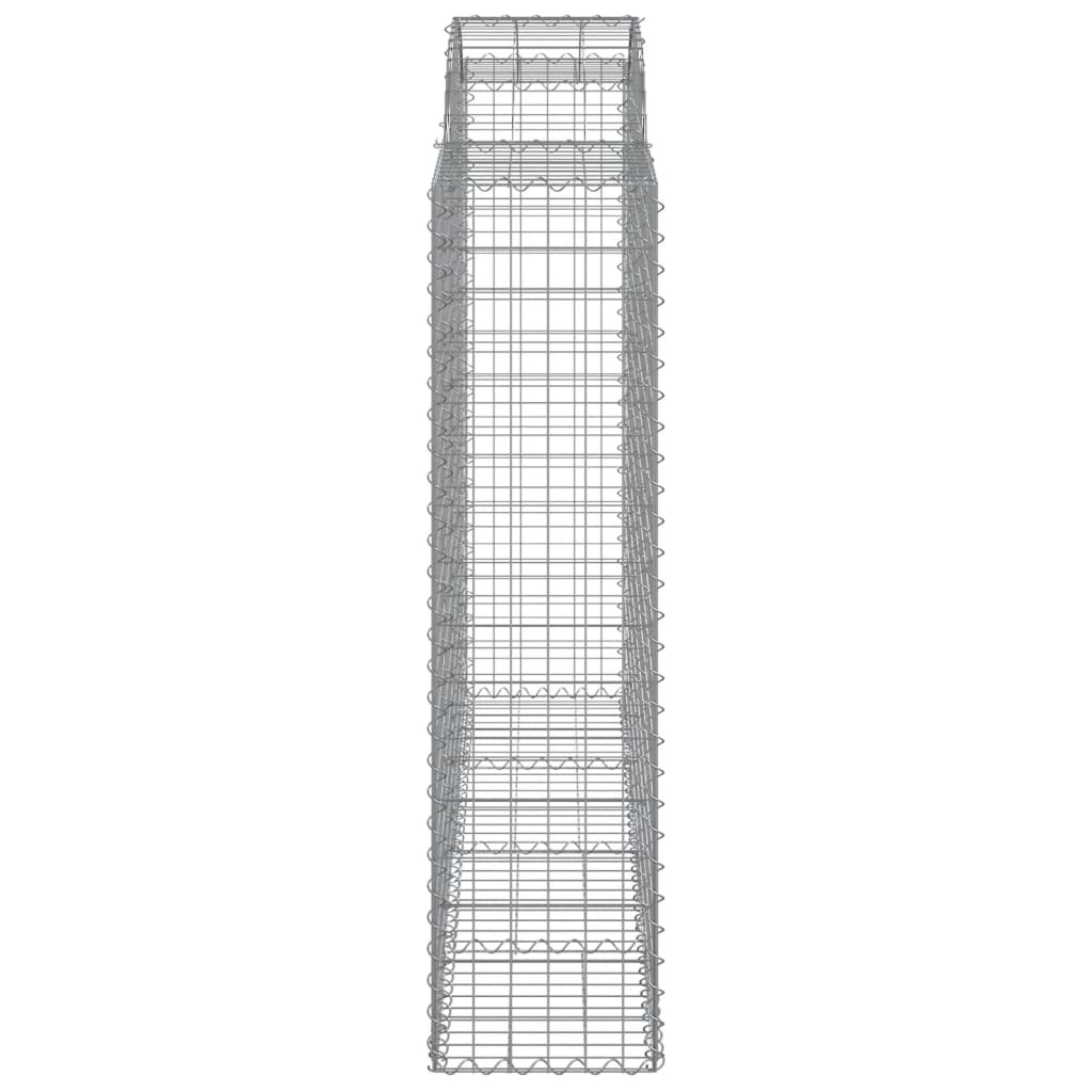 vidaXL 30 db íves horganyzott vas gabion kosár 200x50x160/180 cm