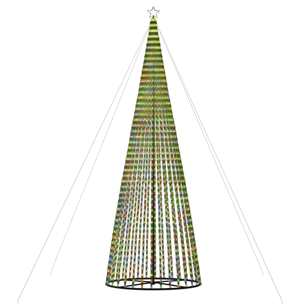 vidaXL színes karácsonyfa fénykúp 1544 LED-del 500 cm