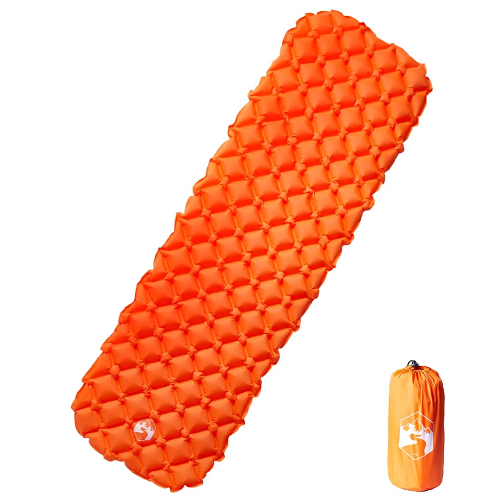 vidaXL 1 személyes narancssárga felfújható kempingmatrac 190x58x6 cm
