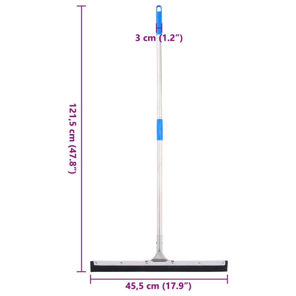 vidaXL acél és gumi felmosó 45,5 x 121,5 cm