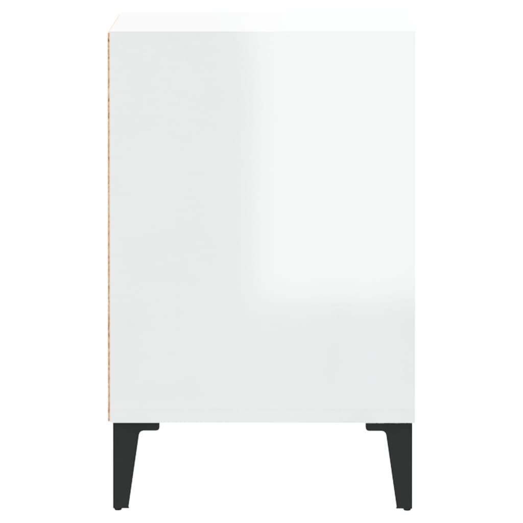vidaXL fehér magasfényű szerelt fa TV-szekrény 100x35x55 cm