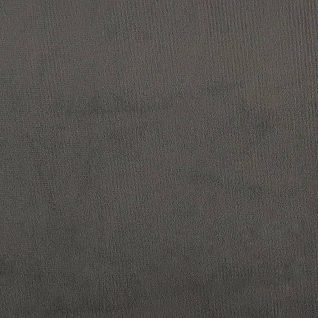 vidaXL sötétszürke bársony zsebrugós ágymatrac 100x200x20 cm