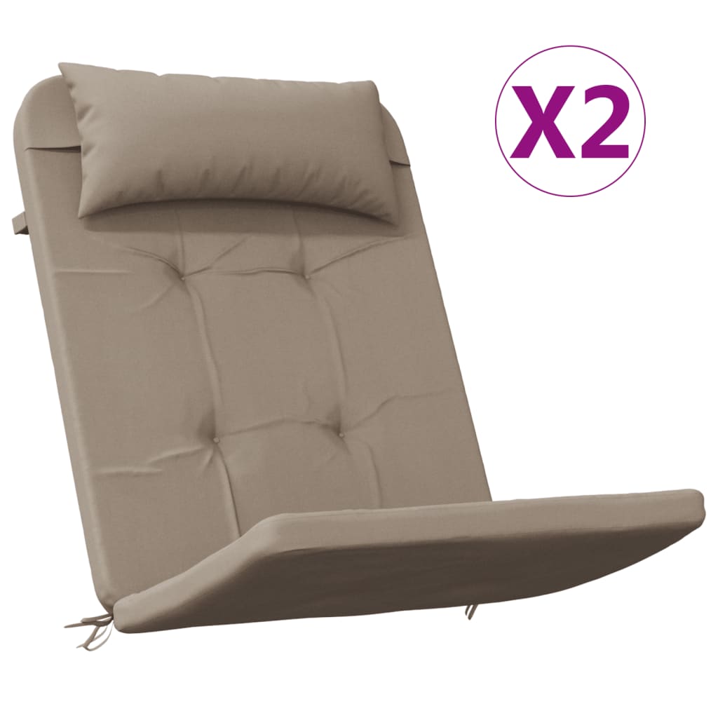 vidaXL 2 db tópszínű oxford-szövet Adirondack-székpárna