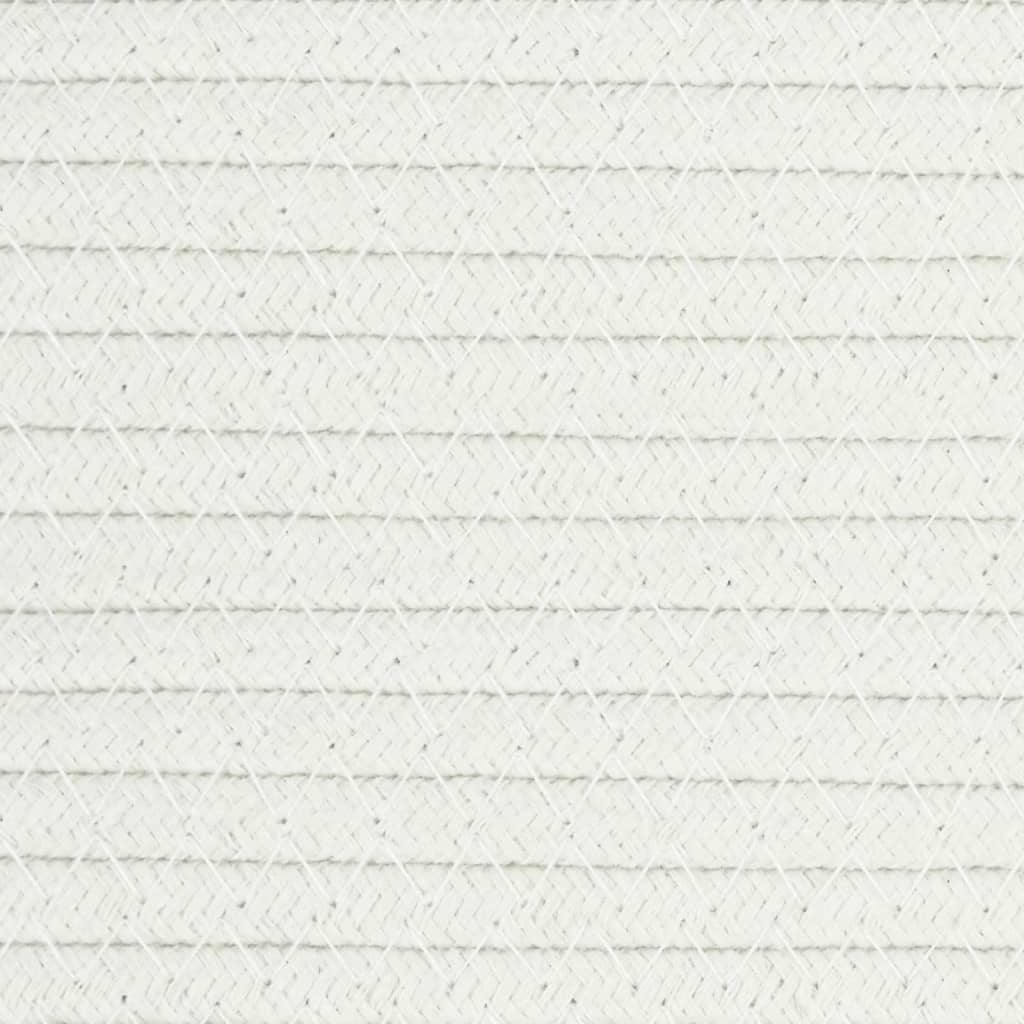 vidaXL fehér-fekete pamut tárolókosár fedéllel Ø40 x 35 cm