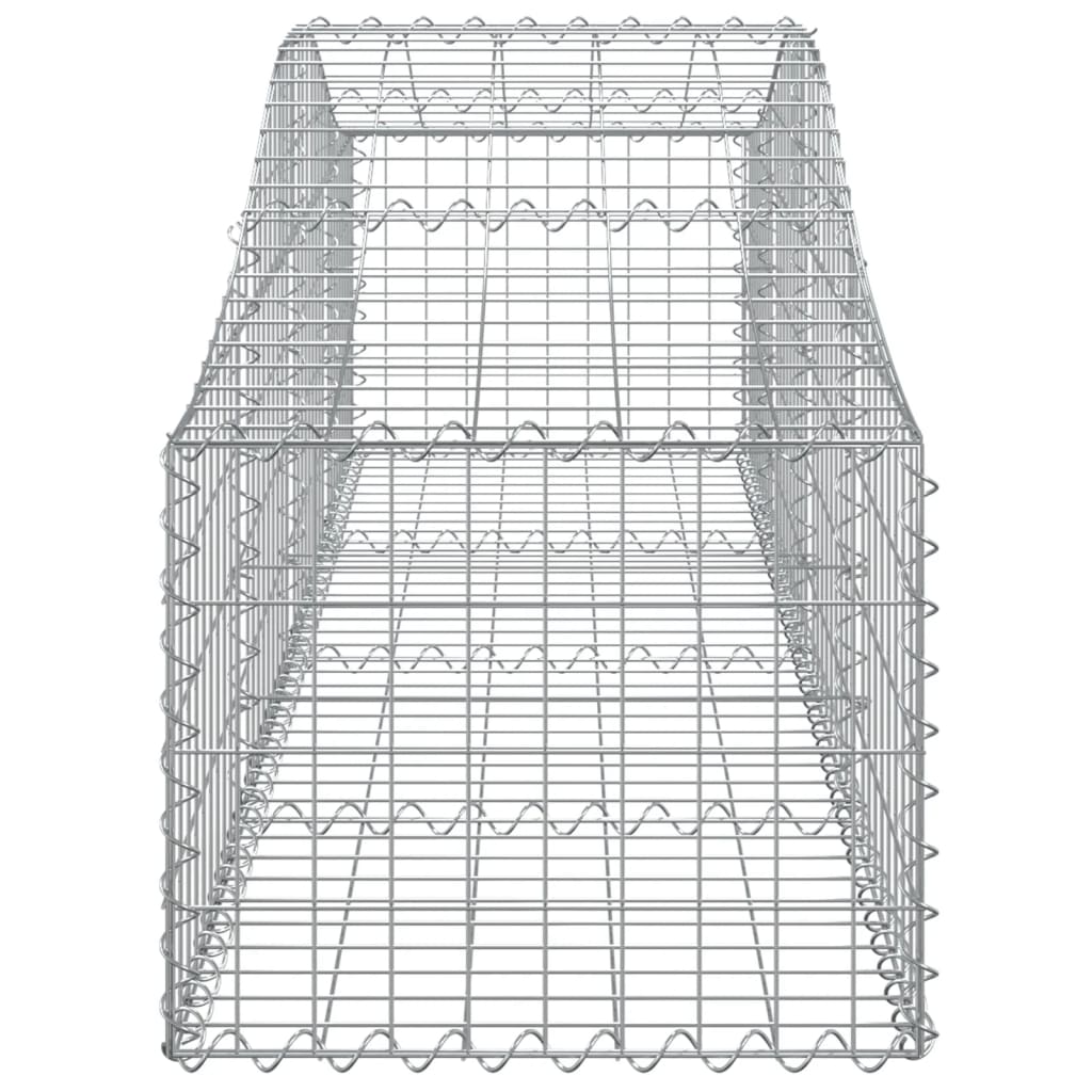 vidaXL 8 db íves horganyzott vas gabion kosár 200x50x40/60 cm