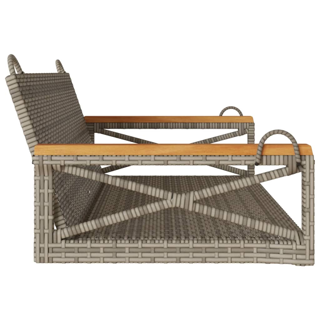 vidaXL szürke polyrattan hintapad 109 x 62 x 40 cm