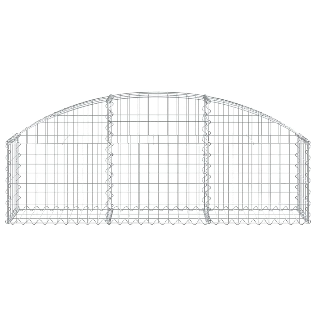 vidaXL íves horganyzott vas gabion kosár 150x30x40/60 cm